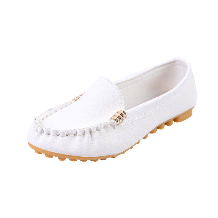 Women's Metal Decor Loafers, Casual Slip On Flat Shoes, Women's Lightweight & Comfortable Shoes