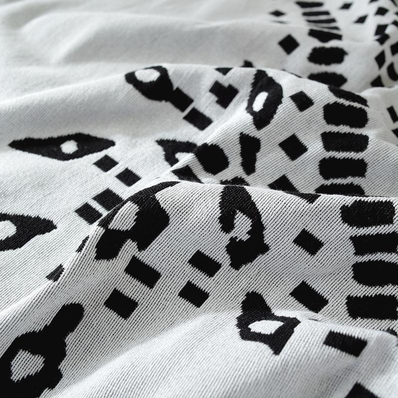 Black White Checkerboard Printed Sofa Towel Polyester Cotton Sofa Protector Blankets for Sofa Towel 1/2/3/4 Seat Couch Blanket