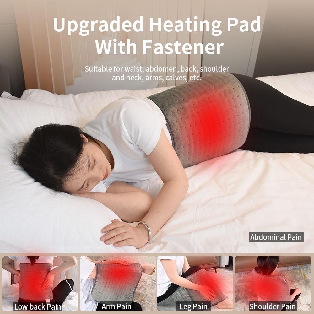 Portable Electric Heating Pad  Menstrual Pain Relief Abdomen Warm Pad Hook & Loop Design Body Relax Massager