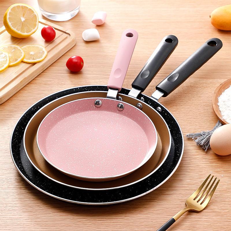Non-Stick Frying Pan Flat Bottom Frying Pan Easy To Clean Kitchen Fried Eggs Pancake Baking for Gas Stoves and Induction Cookers
