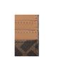 FENDI Classic Double F Logo Contrast-Striped Calfskin Card Holder for Men in Brown