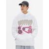 Wassup Heods Inkjet Letter American-Style Sweatshirt for Men, Hooded, Autumn and Winter, Fleece-Lined, Heavyweight Street Style Couple's Top