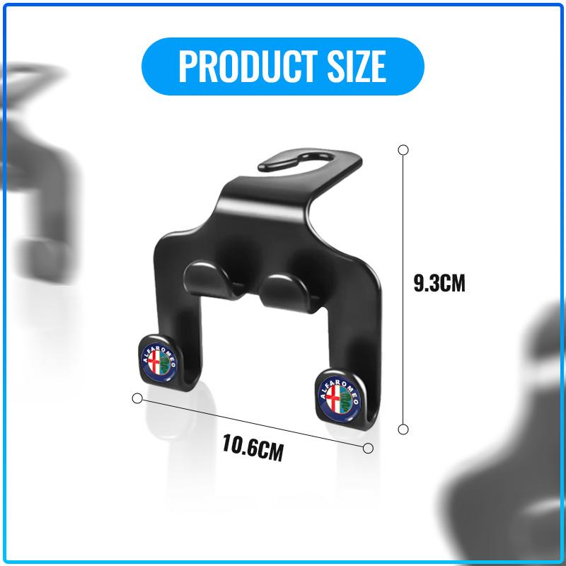 Car Seat Back Hooks Phone Holder Auto Portable Fastener Double Hooks For Alfa Romeo 147 159 Giulietta Giulia Mito Spider Alpha Nheadrest