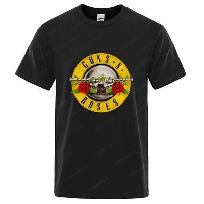 Guns N Roses Unisex T Shirt Cotton Hard Rock Band Women Te Hip Hop Clothing Music