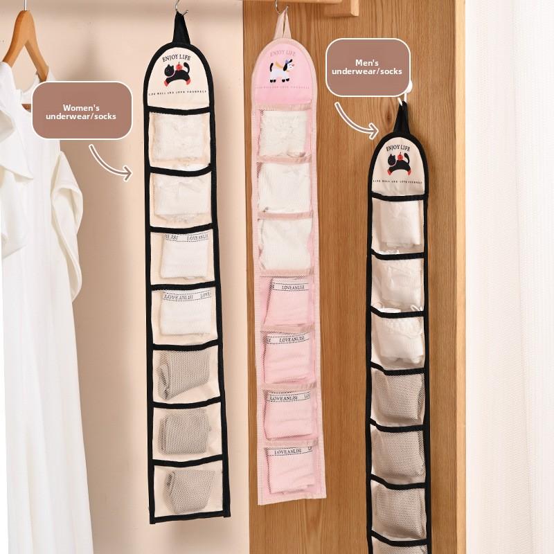 Hanging Storage Bag for Underwear, Socks and Bras In Bedroom Modern and Simple Design