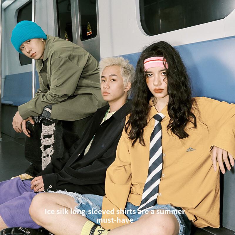 Mark Fairwhale Men's Ice Silk Cooling Long Sleeve Casual Shirt