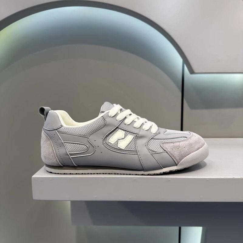New Spring and Summer Men's Shoes Low-top Lace-up Mesh White Shoes Men's Versatile Soft-soled Breathable Casual Trendy Shoes