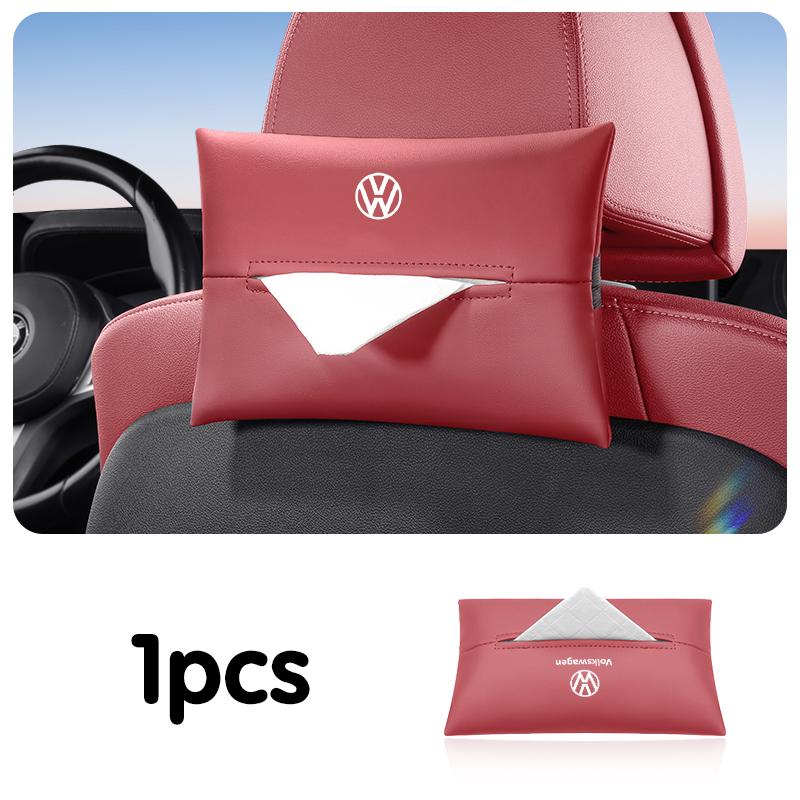 For VOLKSWAGEN VW Car Leather Inner Tissue Box Seat Back Storge Bag For Volkswagen VW GOLF 4 5 6 7 8 MK4 MK5 MK6 MK7 MK8 POLO 6R