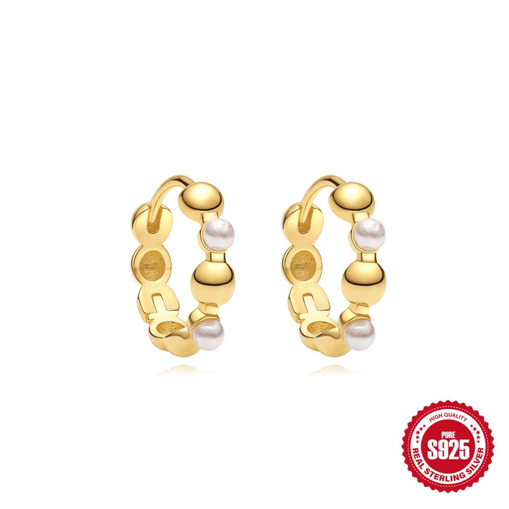 

Самые продаваемые новые серьги из стерлингового серебра 925 пробы с жемчугом и цирконами, модные серьги 925 Silver