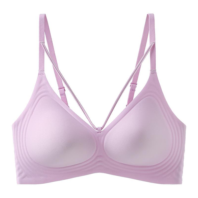 Comfortable, light and breathable jelly strip, non-slip and non-marking, upper support, gathering, anti-sagging, no steel ring, beautiful back bra.