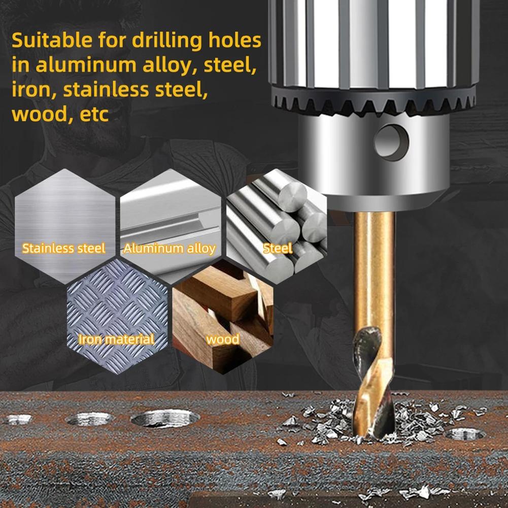6pcs HSS Drill Bit Hole Opener Double Head Auger Drill Bits For Metal Stainless Steel Wood Drilling Tool 3/ 3.5/ 4/ 4.5/ 5/ 6mm