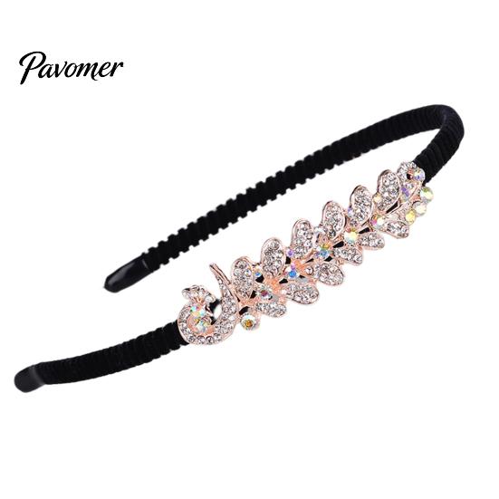 Woman Headband Elegant Style Non Slip Headwear Hair Girl Hairband Hoop Band Flower Rhinestone Headdress Accessories