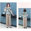 Elegante Sommerbluse für Damen Mode Kurzarm-Oberteil für Damen mittleren Alters und ältere Mütter