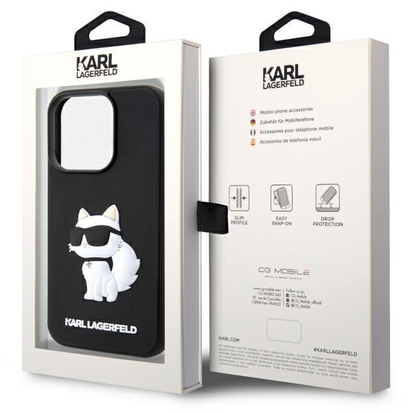 Karl Lagerfeld KLHCP14L3DRKHNK iPhone 14Pro 6.1" Black/black Hardcase Rubber Choupette 3D