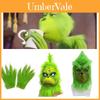 Guantes de Grinch de Navidad Aterradores Accesorios de Disfraz de Monstruo Verde