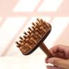 1Pcs Portable Sandalwood Gua Sha Massage Brush Wooden Tool for Meridian Therapy On Head, Neck, Abdomen, Legs, and Body