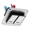 2 Gang Rocker Switch Panel Blue LED 12V 24V Waterproof Aluminum Alloy Brushed Process ON OFF Switch 