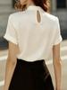 Satin Short-Sleeve Women's Top - Popular 2025 Style