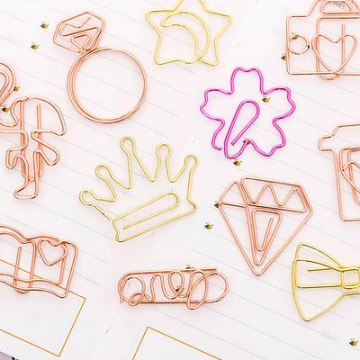 10Pcs Metal Paper Clips Cartoon Animal Design Smooth Surface Strong Hold Office School Paper Clip Clear Binder Clips for Photos