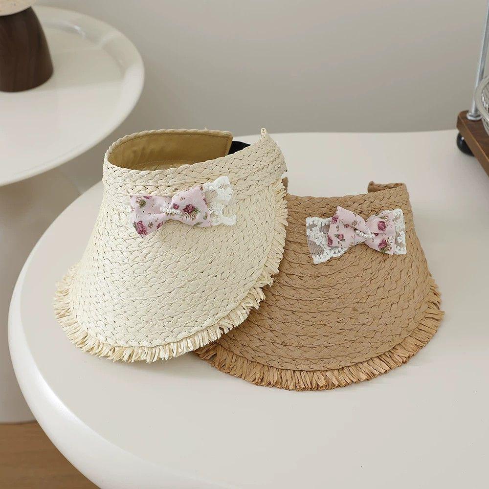 Child's Wide Brim Straw Hat - Sun Protection for Babies and Girls - Perfect for Beach and Photos.