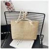 2025 The Latest Popular Textured Large-capacity Straw-woven Foreign-style Portable Tote Bag Trendy Fashion Versatile Thick Rope Shoulder Bag
