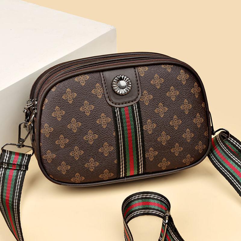 Multi Layered Retro Zero Wallet, One Shoulder Crossbody Fashionable Mobile Phone Bag, Women's Small Bag, Small Shoulder Bag