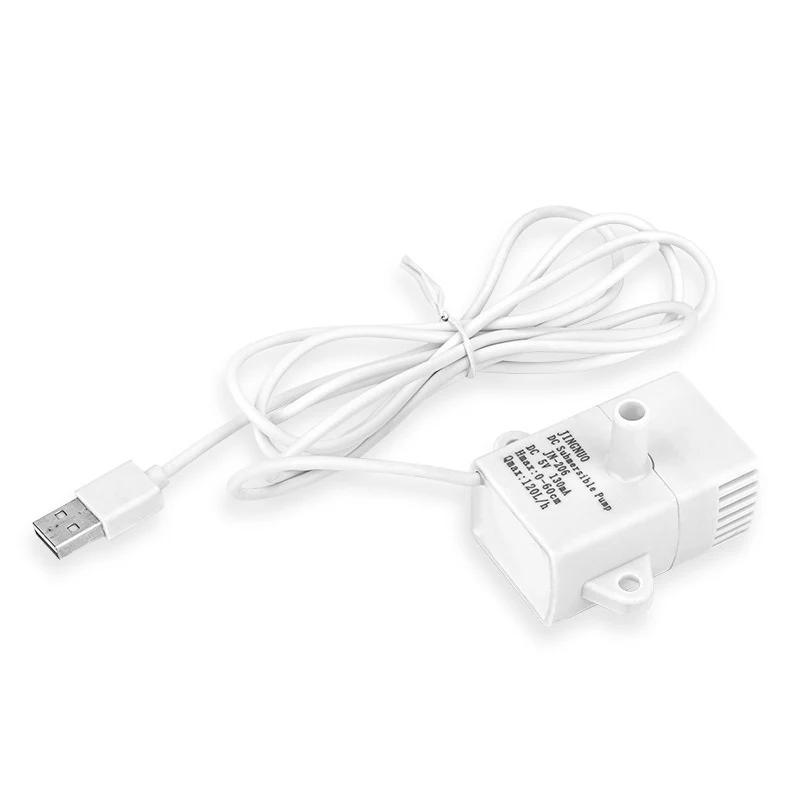 

JN-206 DC/USB 5V Submersible Water Pump - 120L/h Brushless Pet Fountain for Fish Tank/Cat Drinkers with LED & Auto Off