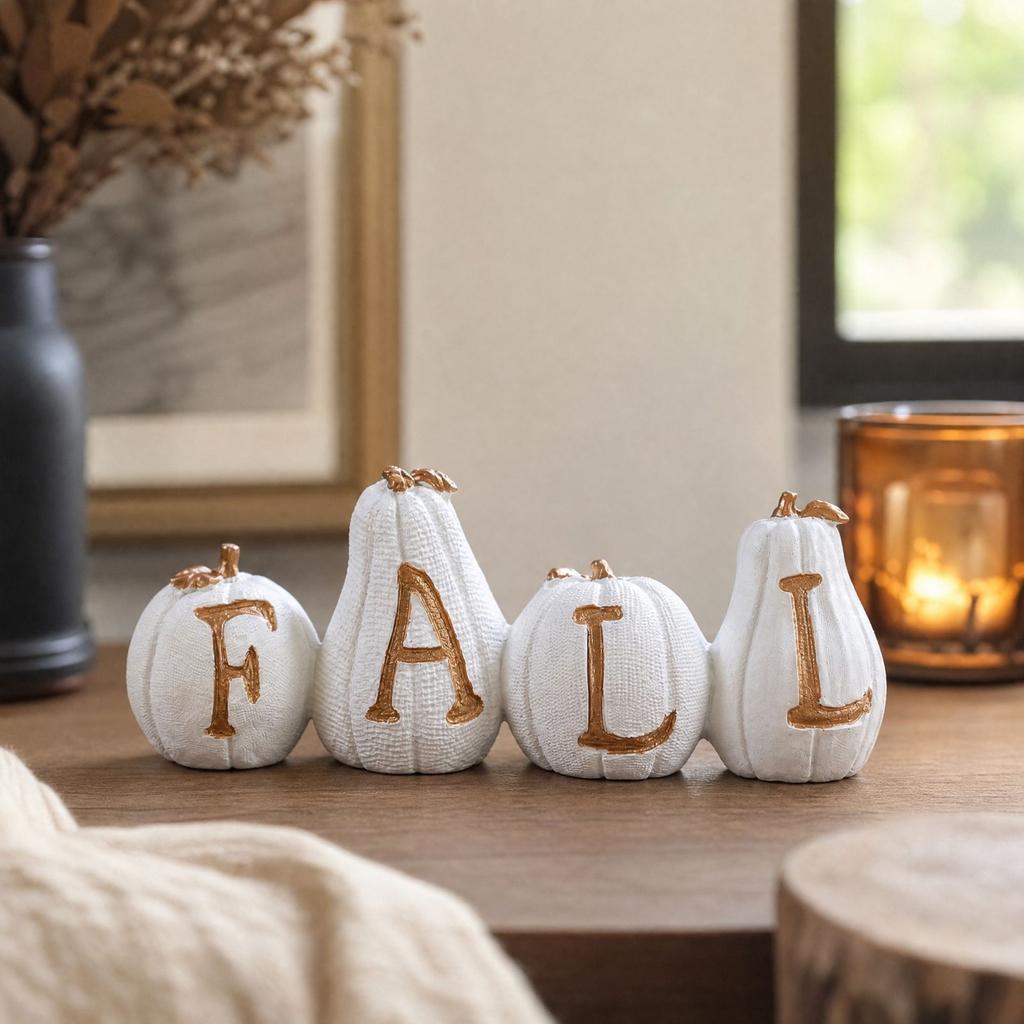 Halloween Pumpkin Resin Figurine for Decor