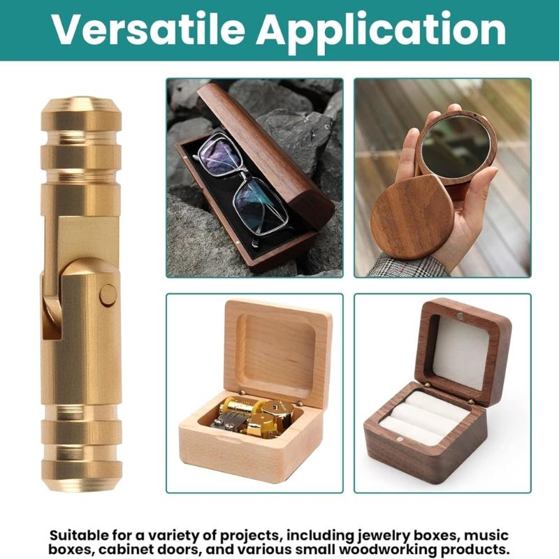 Packung mit 50 massiven Messing-Miniaturzylinderbändern für Schmuckschatullen Holzhandwerk Antike Truhen Zubehör