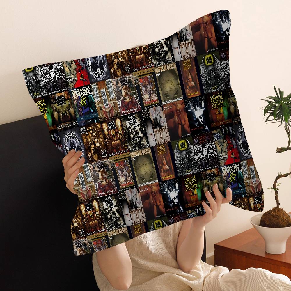 Heavy Rock Band-Napalms-Deaths Pillow Gifts Home Office Furnishings Bedroom Sofa Car Cushion Cover case 45x45cm