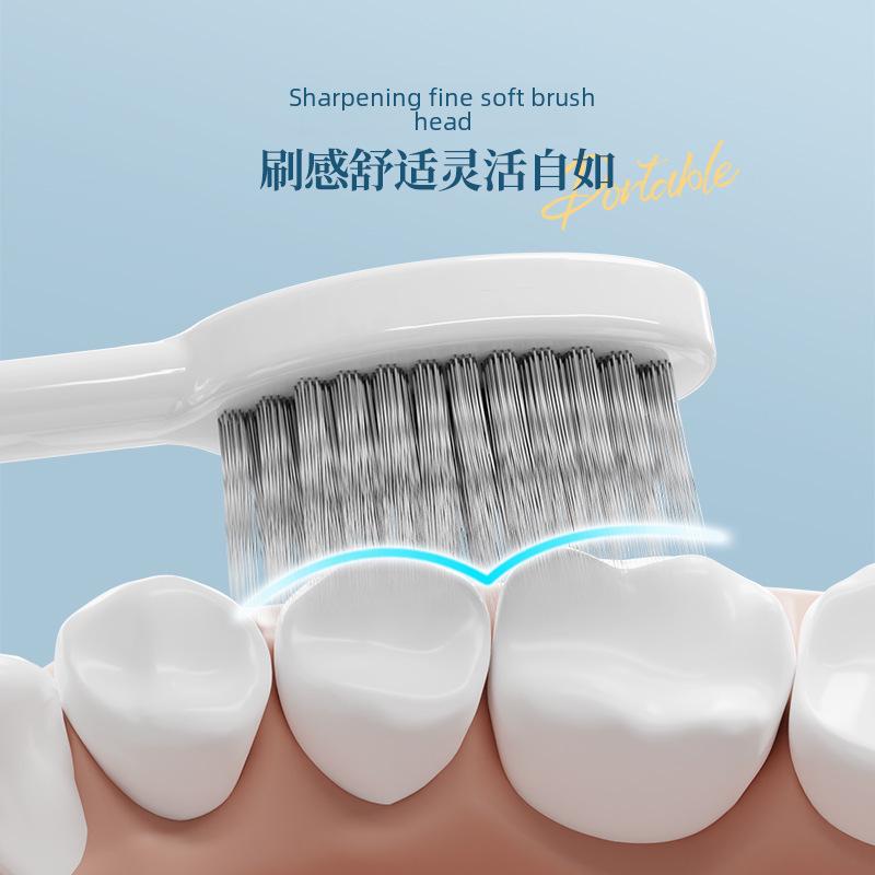 Portable All-in-One Travel Toothbrush & Toothpaste with Soft Bristles - Mini Folding Set for Orthodontic Care