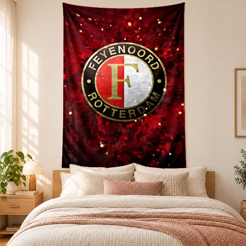 Feyenoord Rotterdam Wandkleed hoge kwaliteit voor het decoreren van woonkamer slaapkamer studentenkamer muren ideaal als slaapkamer muurdecoratie of vakantiegeschenk