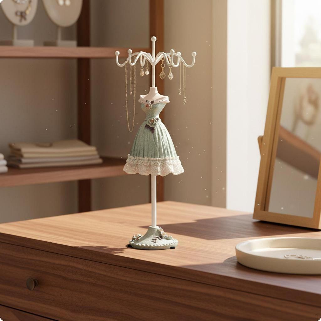 Mannequin Jewelry Stand Decorative Earring Necklace Holder Sophisticated Tree Display for