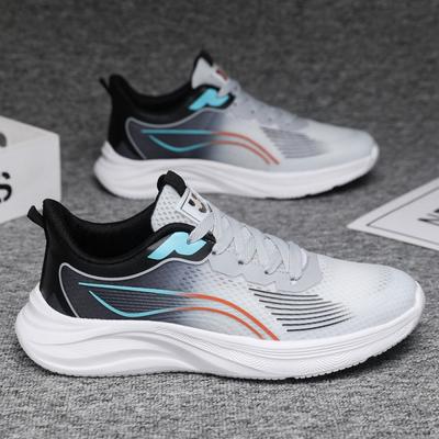 Summer Men's Shoes Sports Shoes 2024 New Breathable Fish Silk Mesh Shoes Ultra-light and Versatile Casual Shoes Student Running Shoes