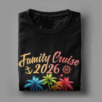 Unisex's T-Shirts Family Cruise 2026 Family Matching Cruise Vacation Party Novelty Cotton Tee Shirt Short Sleeve  T Shirts Clothing
