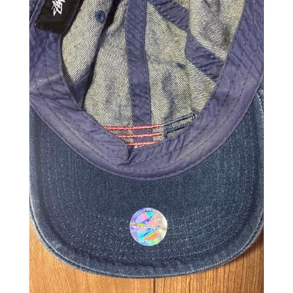 Used STUSSY Denim Cap Hat Blue