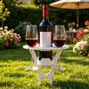 Outdoor Wine Glass Rack Portable Compact with Ground Stake Easy To Assemble Rack for Outdoor Activities