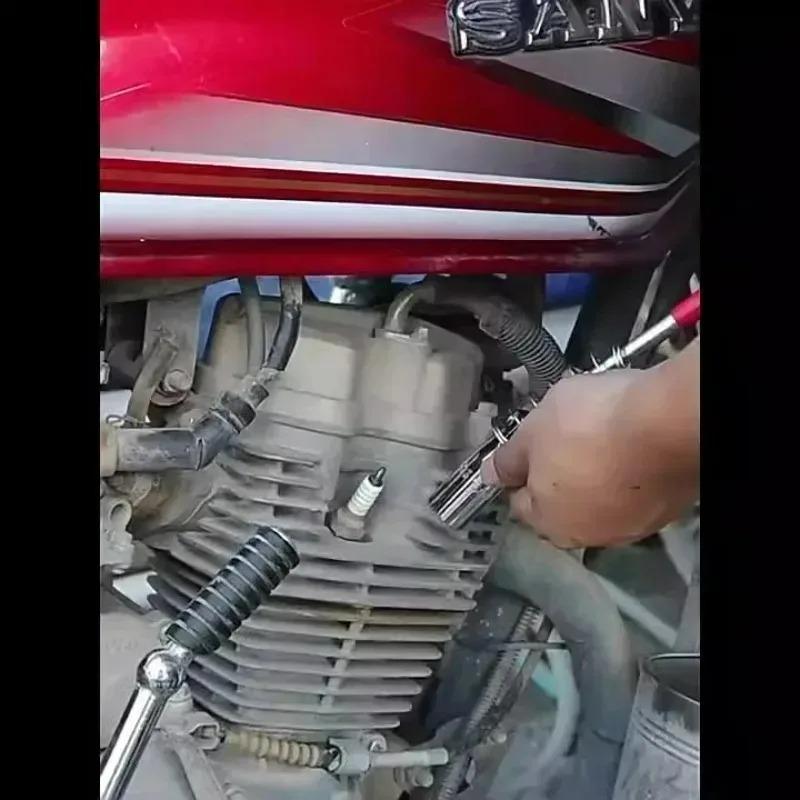 T-type Spark Plug Sleeve Disassembly Universal Joint 14/16/21mm 360 Degree Rotation Car Spark Plug Removal Socket Wrench Tool