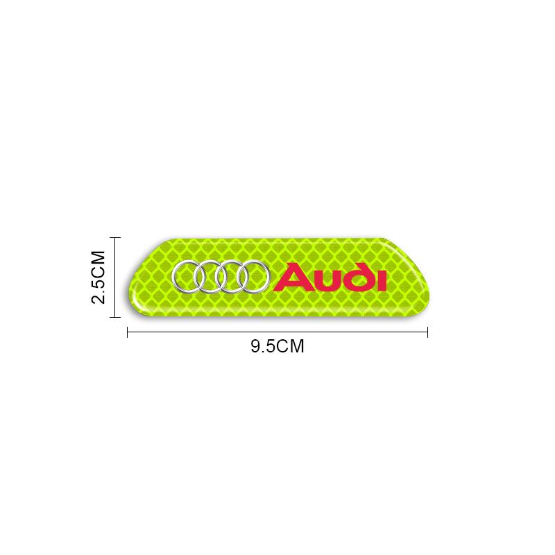 4PCS/set Car Reflective Strips Warning Badge 3D Stickers For Audi S5 S6 S7 S4 S8 TT TTS A4 B8 A3 B6 A6 C7 C6 B7 Q5 Q7 C5 A5 B5