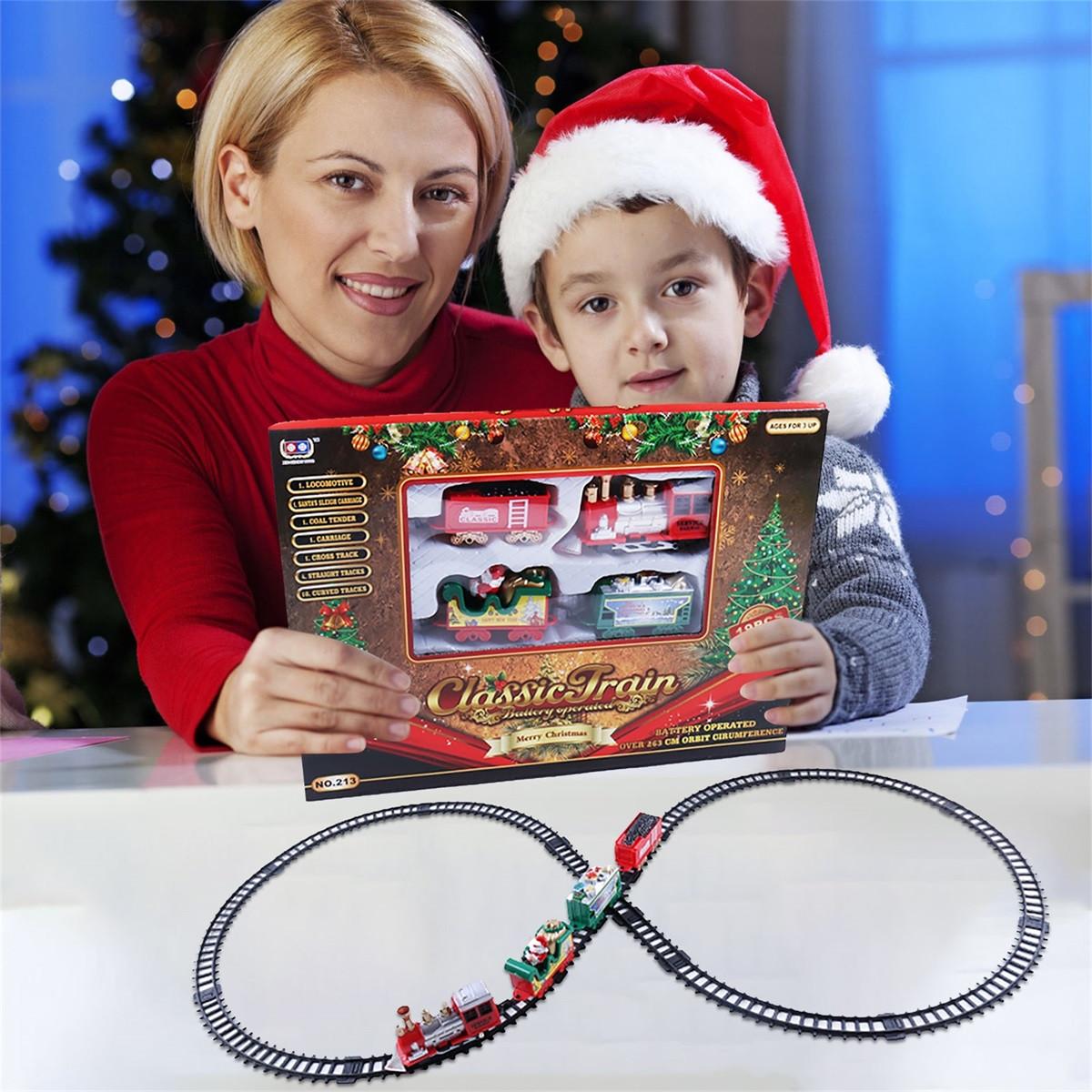 Buy Sagit Christmas Realistic Electric Train Set,Easy To Ass-emble