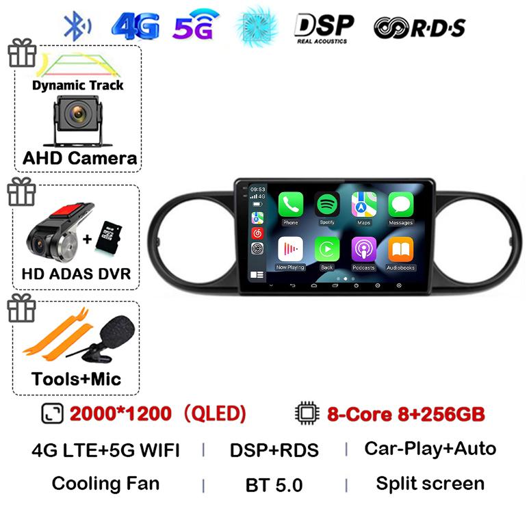 Android 14 Carplay Auto For Toyota Corolla Rumion Tacoma Car Radio Multimedia Navigation GPS BT Video Player Stereo Autoradio 4G