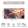 Sakura Mountain Pagoda Printed Desk Pad Extra Large Soft Rubber Mouse Pad Serene Aesthetic Gaming Keyboard Mat Multi-Size
