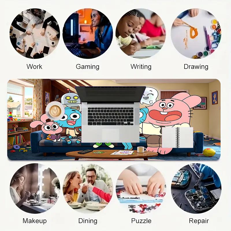 Friendship Room Xl Gaming Mouse Pad Nonslip Rubber Base Stitched Edge Waterproof Desk Mat For Pc Laptop Gamer Office Computer Accessories C929779