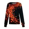 Women's Casual Long Sleeve Cardigan Top with Leaf Floral Print for Caregiver Uniform