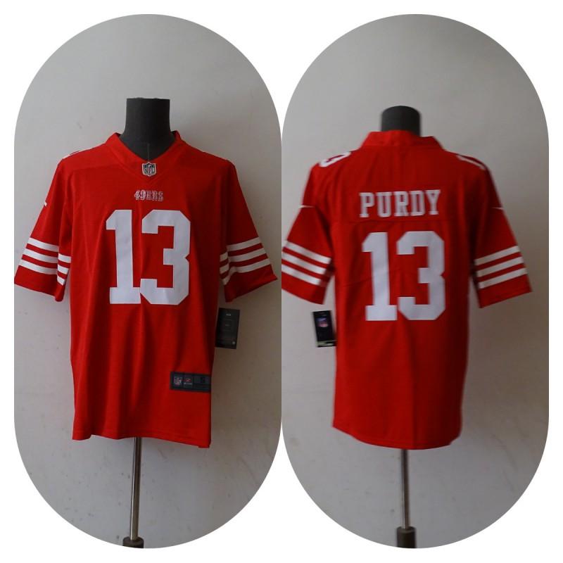 Camiseta de Manga Corta para Hombre de la NFL San Francisco 49ers Bordada Ropa del Equipo Ropa para Aficionados Equipación Deportiva