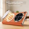 For Oppo Find N6 Case Genuine Leather Magnetic Metal 360° Rotating Stand Dual Hinge Protection Cover For Find N6 Phone Shell