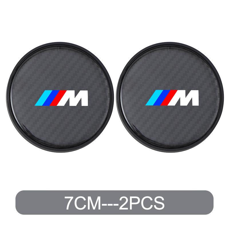 DKHN5 Car Water Coaster Cup Carbon Fiber PVC Coaster Mat  Non-slip Accessory For BMW E93 F10 F20 F30 F40 F15 F25 F26 F31 F49 F86 M3 M5