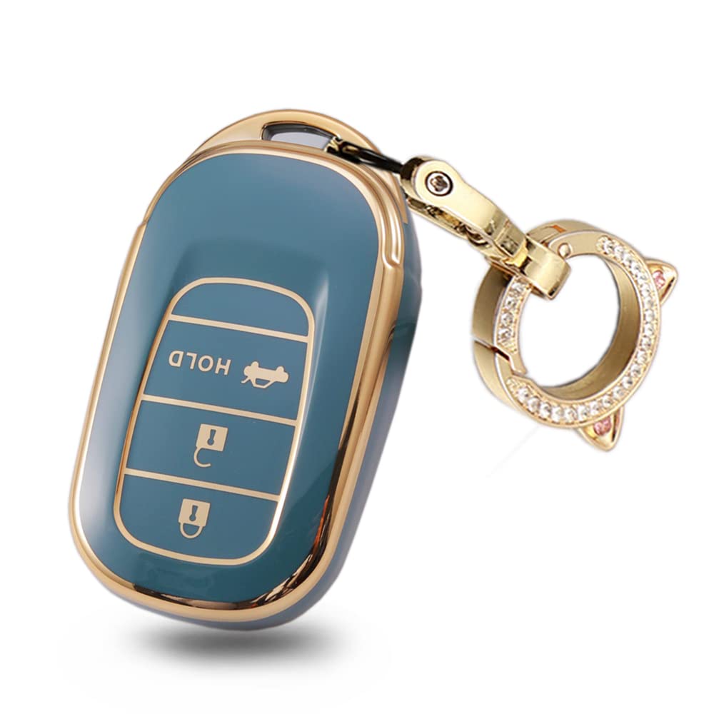 

Smart Key Cover for Key Key Metallic for Honda New RV Civic Compatible with Car 3 Gray [ontto] Honda, Holder, Case, Luster, VEZEL, Series, RV3, RV4,