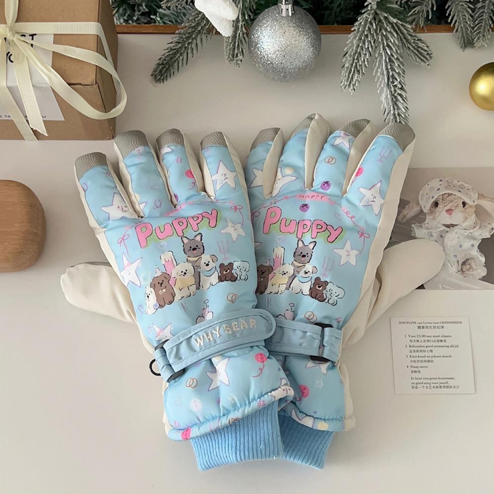 Touchscreen Winter Plush Gloves Cartoon Warm Gloves Multi-functional Ski Gloves  Sport