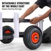 Beach Fishing Cart, 200 Lbs Load Capacity, Fish and Marine Cart with Two 11" Big Wheels Rubber Balloon Tires for Sand, Heavy-Duty Steel Pier Wagon
